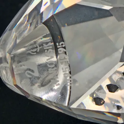 LOT 139: Vintage Swarovski SCS Crystal Ball Paperweight w/Original Box, 2000 Annual Edition Columbine Plaque in Original Box, Centenary...