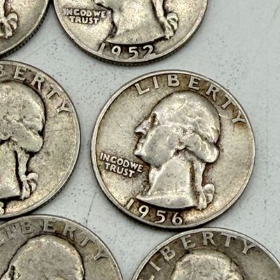 LOT 172: 1950s US Quarters (11) - 90% Silver