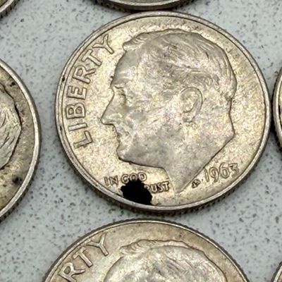 LOT 179: US Roosevelt Dimes ( 12 Coins) - 1950s, 60s - 90% Silver