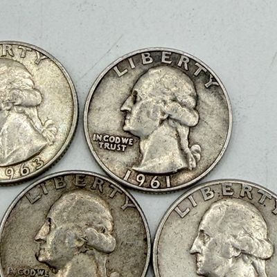 LOT 169: 1960s Silver Quarters (10) - 90% Silver