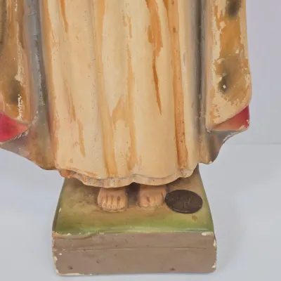 LOT 52: Statue Depicting the Infant Jesus of Prague, Multiple Scapulars, Italian-made Crucifix Pendant, and More