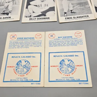 LOT 80: Collection of 1977 TCMA Renata Galasso Baseball Cards