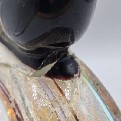LOT 136: Damaged/Repaired Murano-style Fish and Murano Bird Figurines