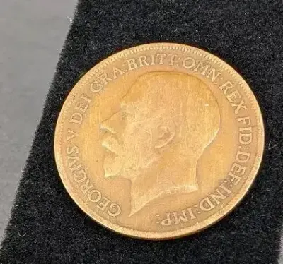 1921 Antique George V British Penny