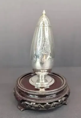Sterling Silver Monogrammed Salt or Pepper Shaker
