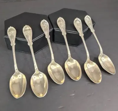 Sterling Silver Monogrammed Spoon Set