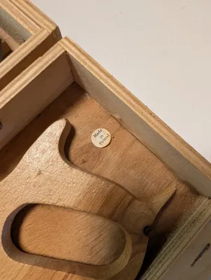 Vintage Tool Set Inside A Wooden Latched Box