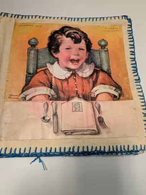 Vintage Cloth Book - Pages Are From Good Housing Covers Pages Are Laminated