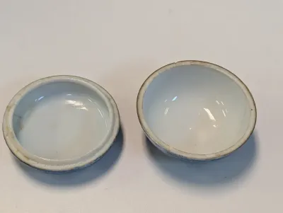 1991 Copenhagen Porcelain Egg LE Of 5000 - No. 4 . 166, Hand Painted Delft & Blue & White Trinket Boxes