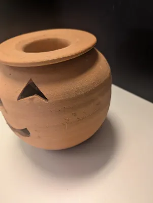 Handmade Terra Cotta Jack-O-Lantern Pottery From Gillsville GA