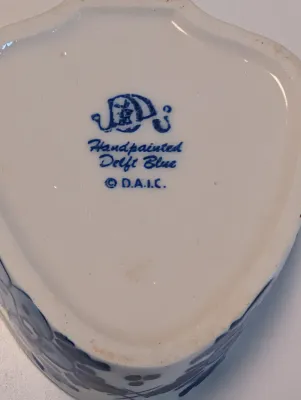 1991 Copenhagen Porcelain Egg LE Of 5000 - No. 4 . 166, Hand Painted Delft & Blue & White Trinket Boxes