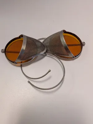 Vintage 1940's WWII Rare Welsh Amber Motorcycle Sunglasses Steam Punk & Steam Punk Polarized Glasses