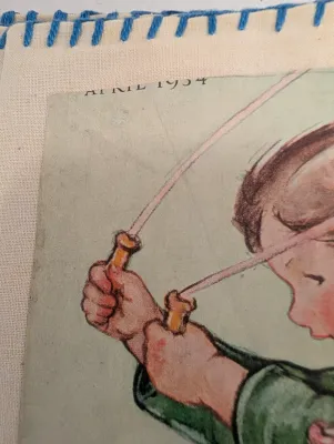 Vintage Cloth Book - Pages Are From Good Housing Covers Pages Are Laminated