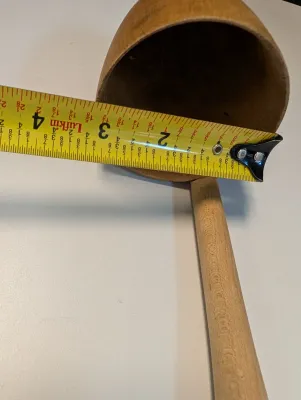 Hand Made Wooden Soup Ladle, Long Handle