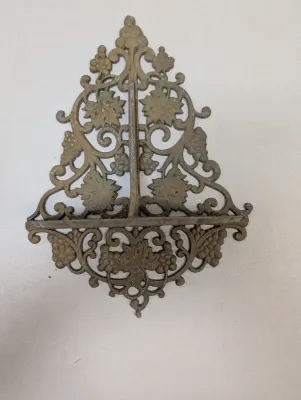 Vintage Cast Iron Wall Shelf Architectural Ornate