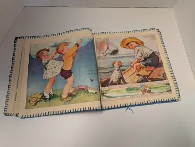 Vintage Cloth Book - Pages Are From Good Housing Covers Pages Are Laminated