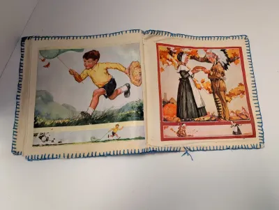 Vintage Cloth Book - Pages Are From Good Housing Covers Pages Are Laminated
