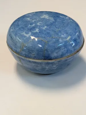1991 Copenhagen Porcelain Egg LE Of 5000 - No. 4 . 166, Hand Painted Delft & Blue & White Trinket Boxes