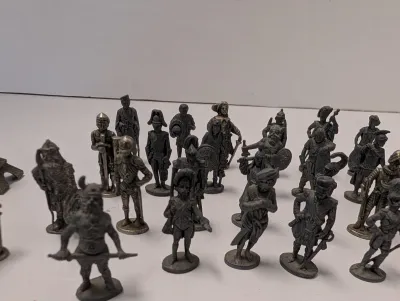 Vintage Pewter Historical and Military Figurines