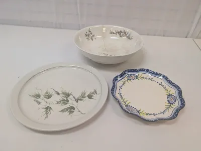 Antique Bowl & Plates