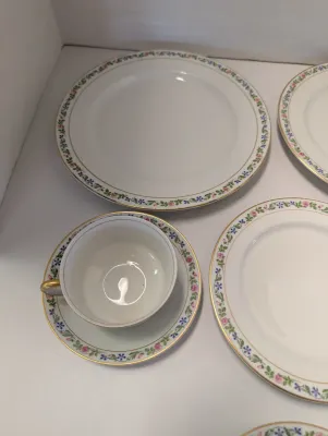 80 Pieces Of O.P. Co. Syracuse China Melrose Ivory Tableware