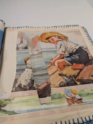 Vintage Cloth Book - Pages Are From Good Housing Covers Pages Are Laminated
