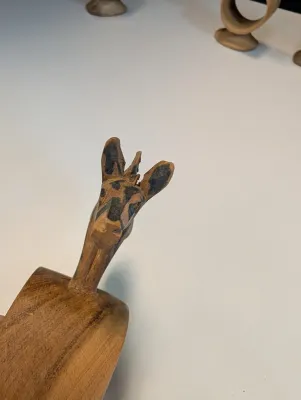 Vintage Wood Safari Animal Napkin Rings Set Of 7