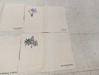 Embroidered State Flower Napkins