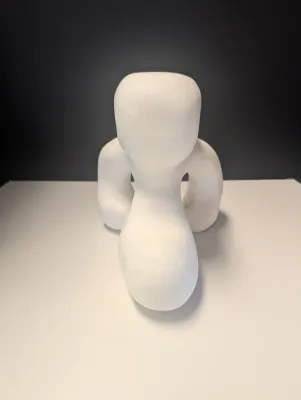 Abstract Chalkware Sculpture