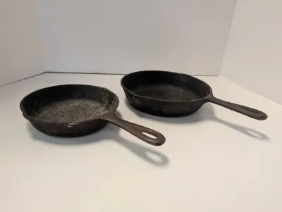 Pair Of Cast Iron Skillets - 1 Made In USA No. 5
