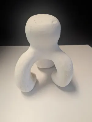 Abstract Chalkware Sculpture