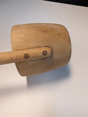 Hand Made Wooden Soup Ladle, Long Handle