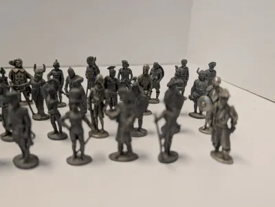 Vintage Pewter Historical and Military Figurines
