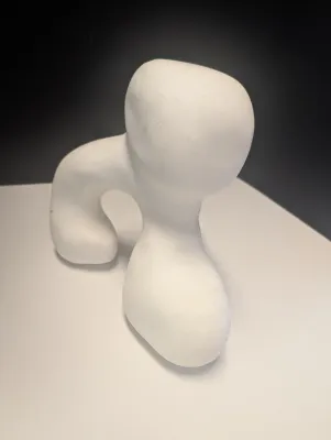 Abstract Chalkware Sculpture