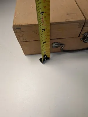 Vintage Tool Set Inside A Wooden Latched Box