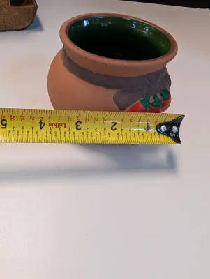 Stoneware Matches Wall Holder & Terra Cotta Chili Pepper Salsa Bowl