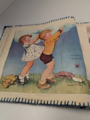 Vintage Cloth Book - Pages Are From Good Housing Covers Pages Are Laminated