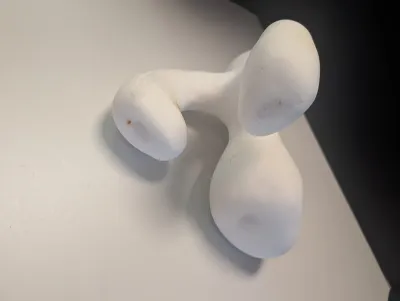 Abstract Chalkware Sculpture