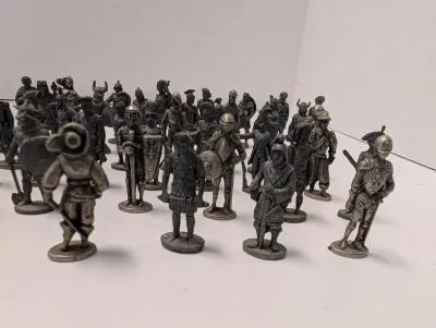 Vintage Pewter Historical and Military Figurines