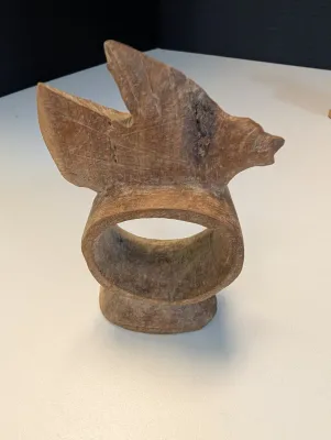 Vintage Wood Safari Animal Napkin Rings Set Of 7
