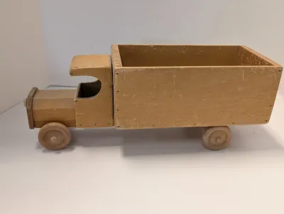 Vintage Wooden Toy Truck Handmade