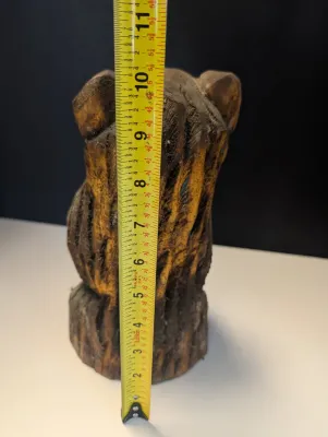 10" Wooden Carved Bear - Possibly Carved With A Chainsaw