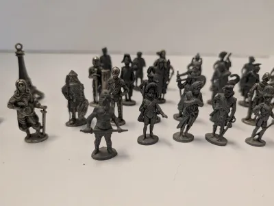 Vintage Pewter Historical and Military Figurines