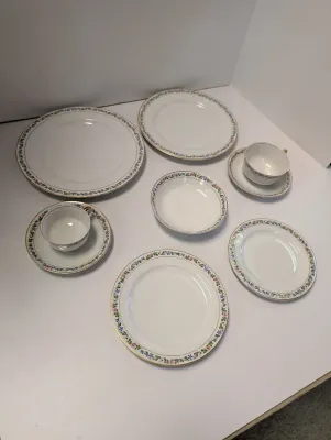 80 Pieces Of O.P. Co. Syracuse China Melrose Ivory Tableware