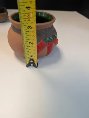 Stoneware Matches Wall Holder & Terra Cotta Chili Pepper Salsa Bowl