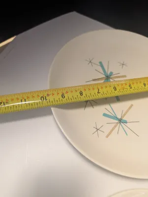 75 Pieces Of Vintage Salem Atomic North Star Starburst Turquoise Dishes