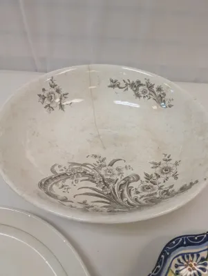 Antique Bowl & Plates