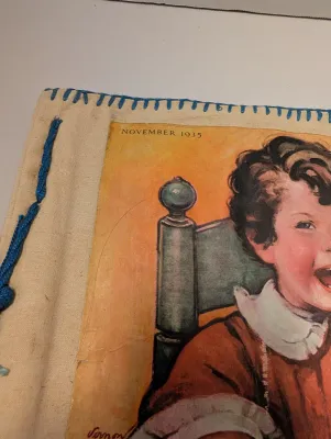 Vintage Cloth Book - Pages Are From Good Housing Covers Pages Are Laminated
