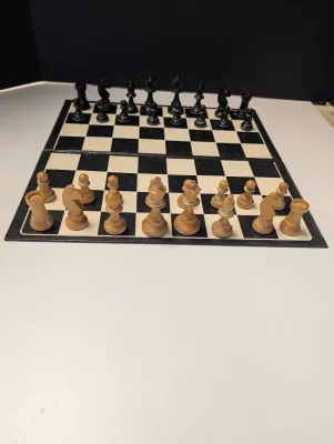 Lowe Board w/ Wooden Chess Pieces