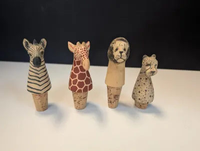 Safari Animal Figure Corks